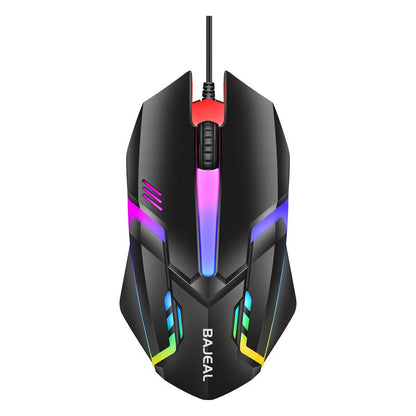 Pack Essentiel Informatique – Souris Filaire Rétroéclairée Performante + Tapis Antidérapant